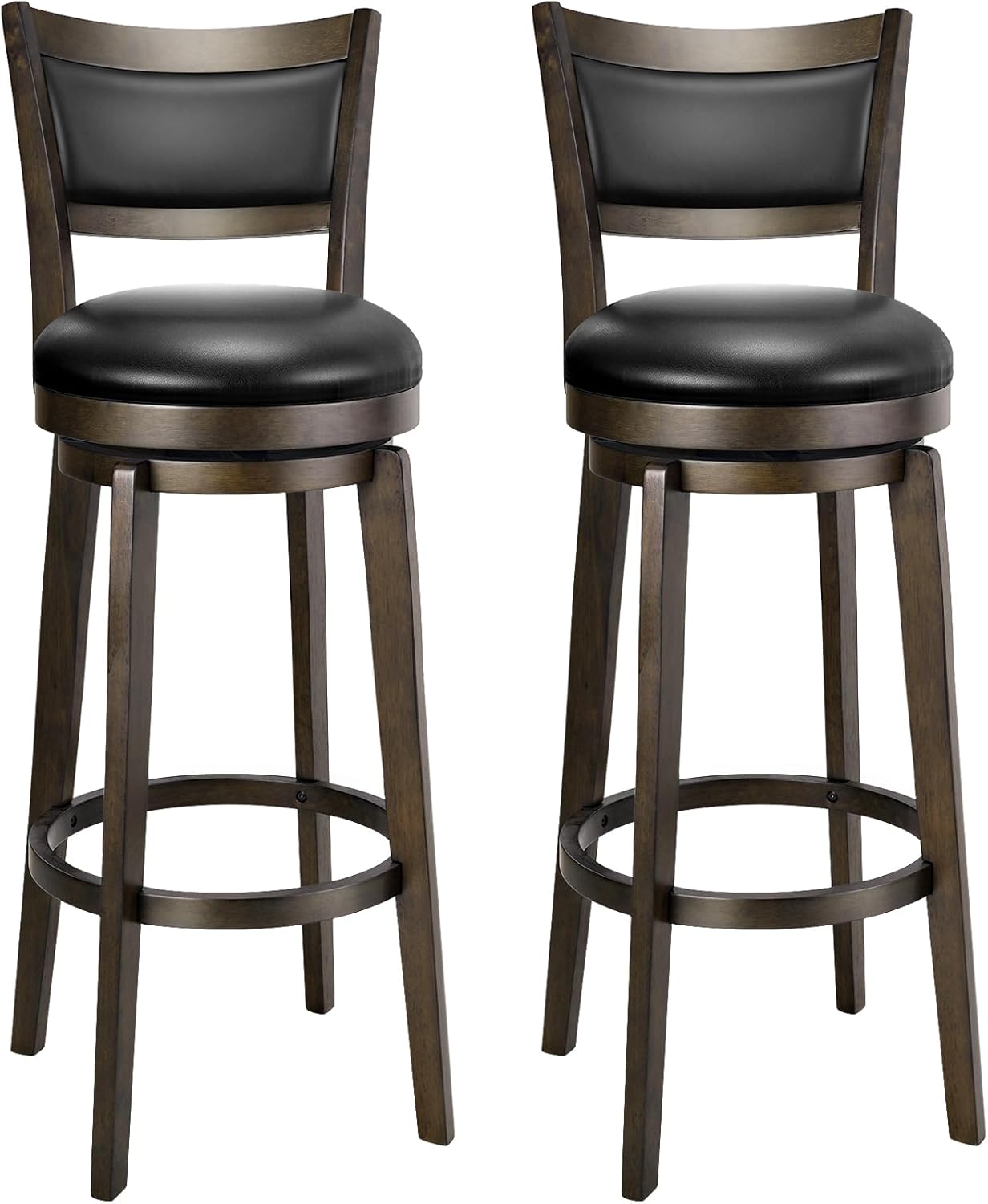PrimeZone Swivel Bar Stools Set of 2 for Extra Tall Bars