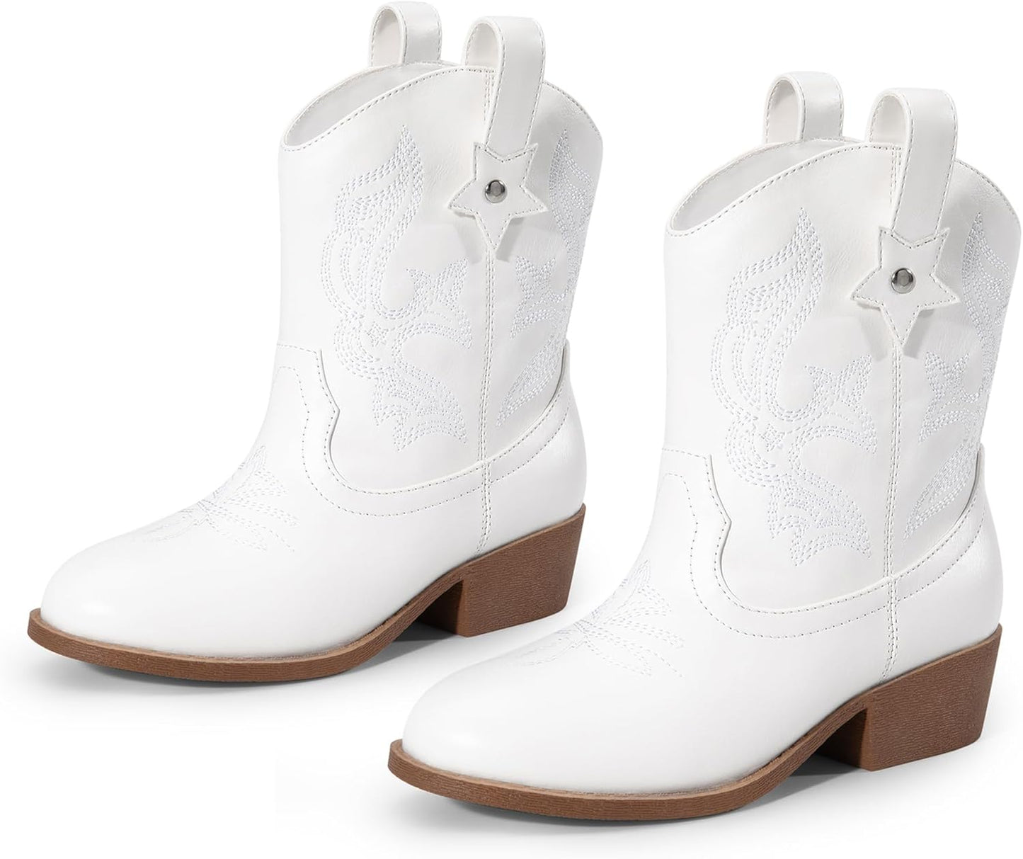 DREAM PAIRS Girls Cowgirl Boots for Toddler and Little Kid