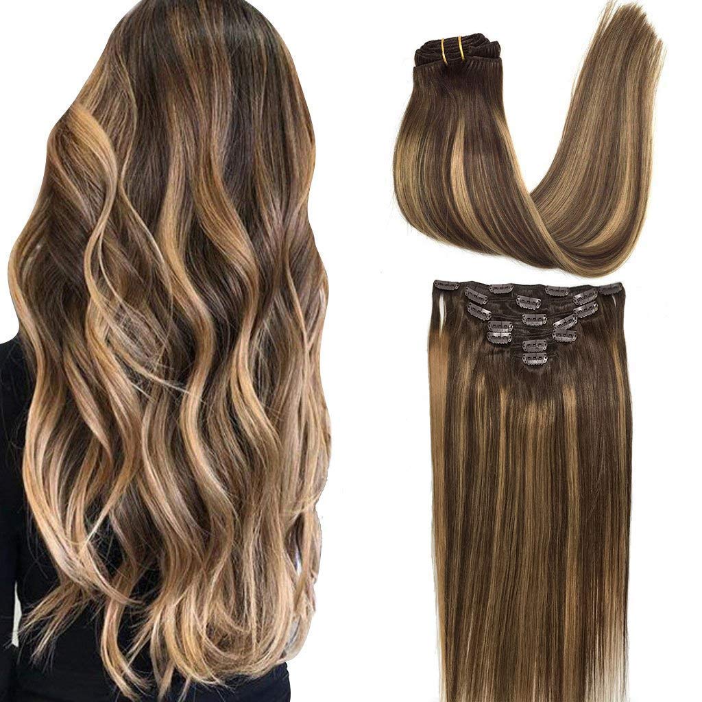 Clip in Hair Extensions Real Human Hair for Luxurious Style