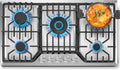 Gas Cooktop 36 inch with 5 SABAF Sealed Burners - Powerful 20,000 BTU