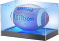 Acrylic Football Display Case with Adjustable LED Light for Collectors