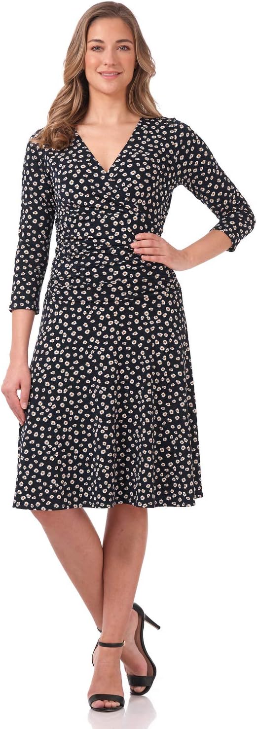Rekucci Women's Slimming 3/4 Sleeve Fit-and-Flare Dress Review