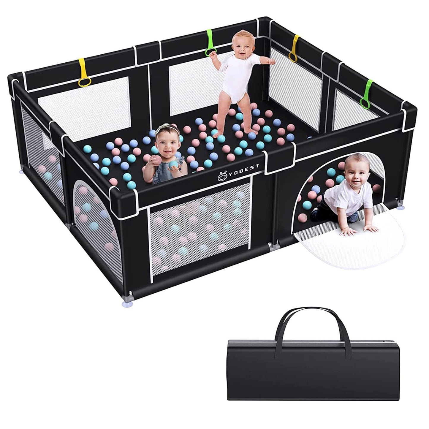YOBEST Baby Playpen: Safe + Spacious Indoor/Outdoor Fun