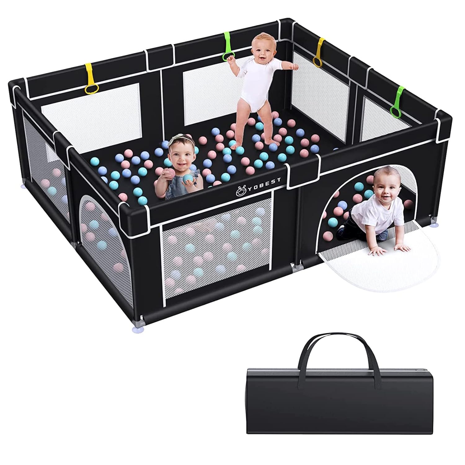 YOBEST Baby Playpen: Safe + Spacious Indoor/Outdoor Fun