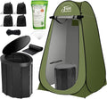 Portable Toilet Kit For Adults - X Large Folding Toilet & Privacy Tent