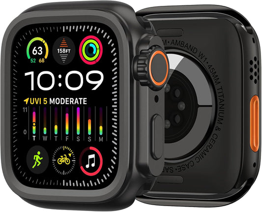 amBand 3-in-1 Metal Case for Apple Watch 45mm - Crown & Back Protection