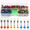 Stainless Steel Fishing Line Slide 200 Pcs with Glowing Beads - Tough