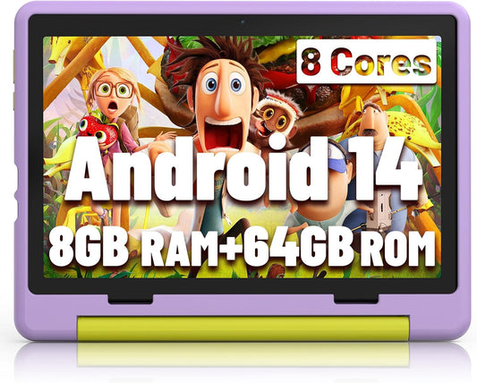 Kids Tablet with Protective Case - Upgraded Android 14 for Fun