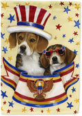Beagle USA House Flag Large Decorative Porch Sleeve Pole Banner