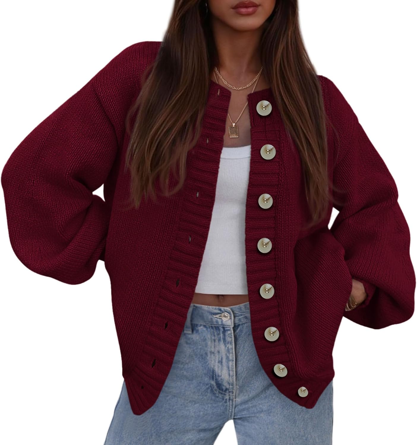 Trendy Chunky Knit Cardigan Sweaters for Women in 2025