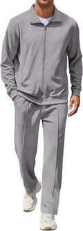 Men's Casual Sweatsuit 2 Piece Athletic Full Zip Tracksuit