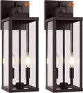 Motion Sensor Outdoor Wall Lights 2-Pack - Dusk to Dawn Porch Sconces