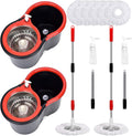 Mop and Bucket Set 360 Spin Mop and Bucket with Wringer - Ergonomic