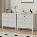 Large 3 Drawer Dresser Set of 2 for Modern Bedroom Storage