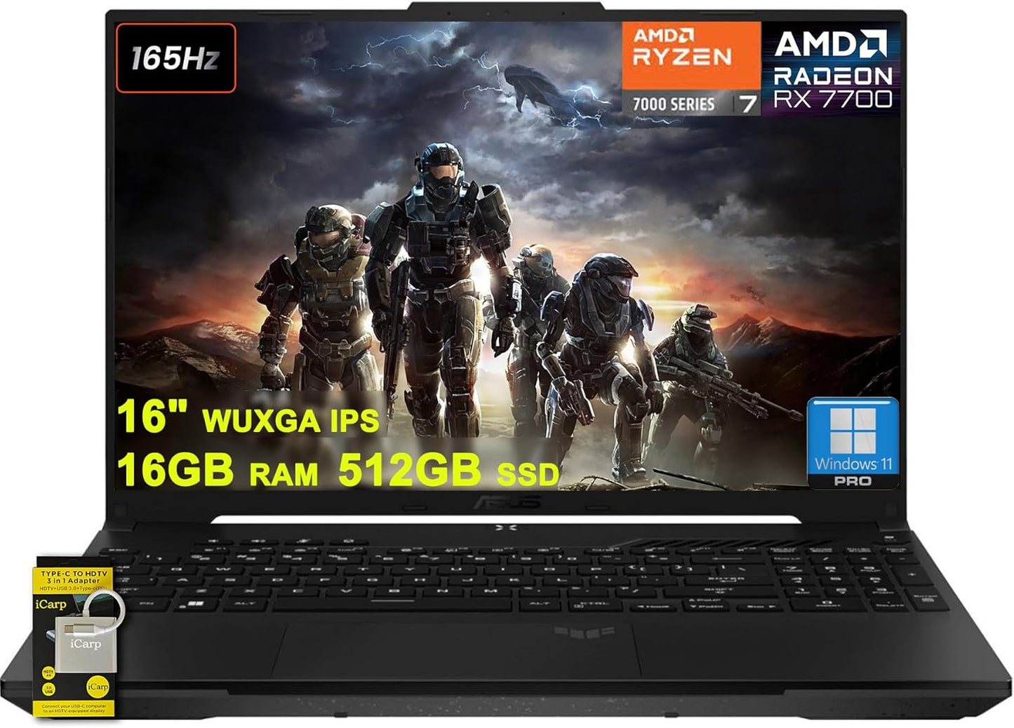 ASUS TUF Gaming A16 Laptop with Ryzen 7 and 165Hz Display