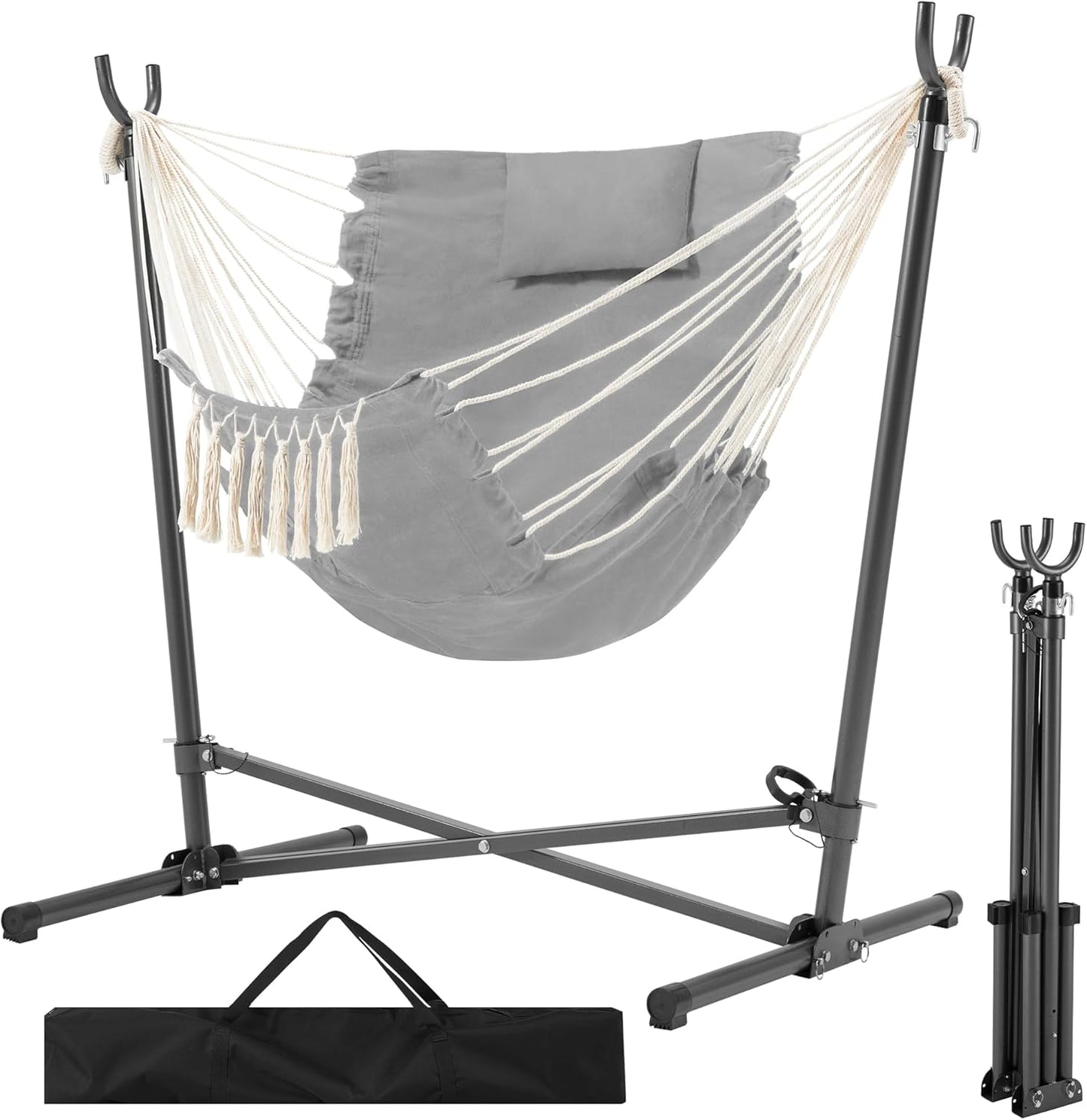 Homgava Folding Hammock Chair w/ Stand - 450 lb Capacity
