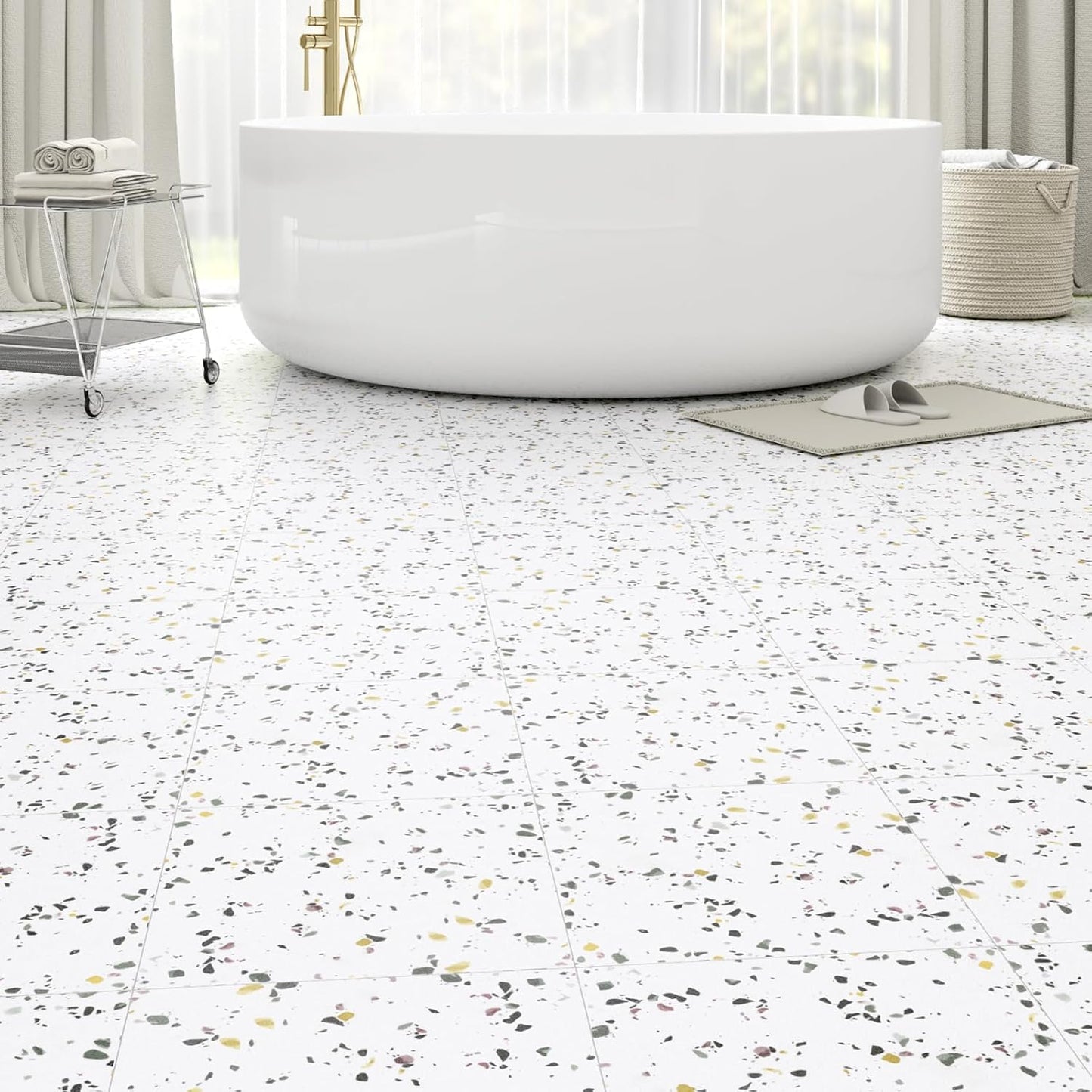 40-Pack Peel and Stick Floor Tiles for Stylish Home Decor