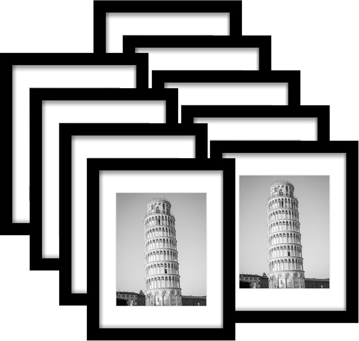 11x14 Picture Frame Set of 9 for Wall Mounting or Tabletop