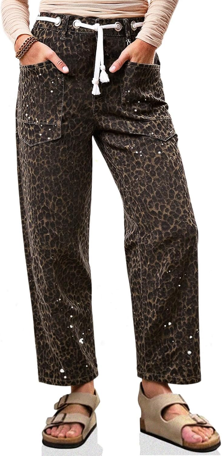 Cicy Bell Womens Baggy Barrel Jeans for Vintage Style Lovers