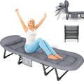 Chaise Lounge Chair Folding Cot 6-Angle Adjustable Recliner - Portable