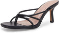 LAICIGO Womens Square Open Toe Stiletto Heels - Slip On Slingbacks