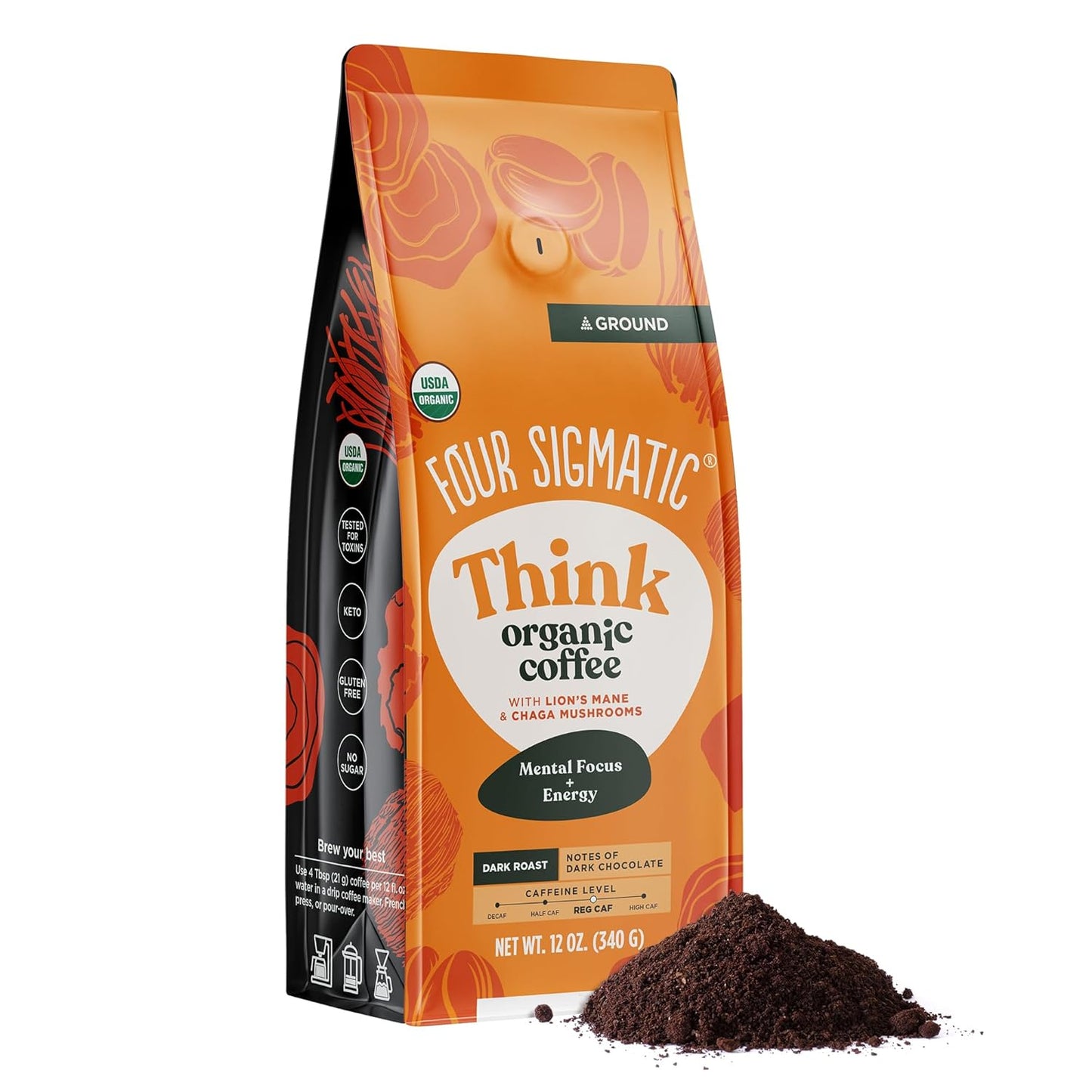 Focus & Immune Boost Coffee | Lion's Mane & Chaga | 12oz