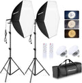 UBeesize Softbox Photography Lighting Kit - Soft, Adjustable Studio