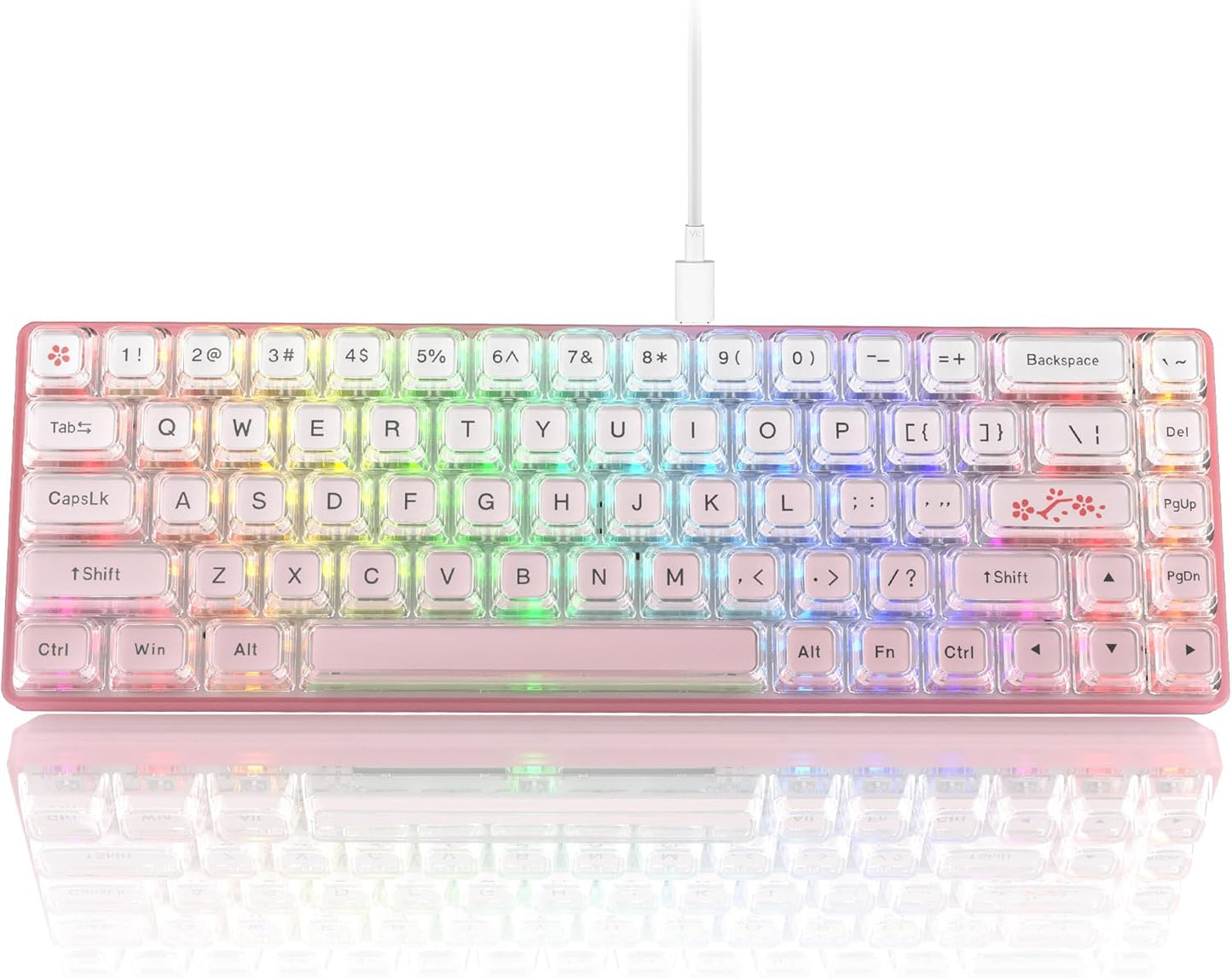 Womier 60% Keyboard Gaming Pink - Custom RGB Mechanical Keyboard