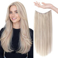 Sunny Wire Hair Extensions Ash Blonde with Pink Hue 20 in - Invisible