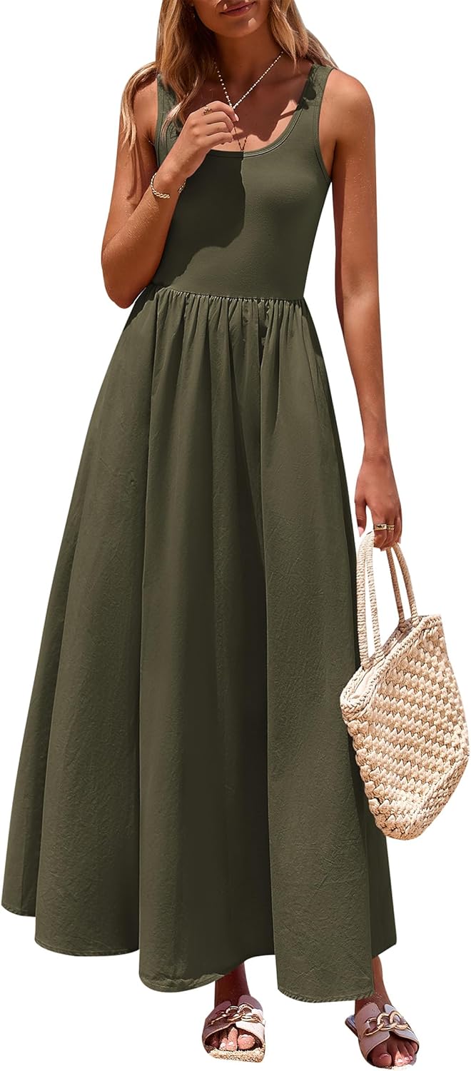 PRETTYGARDEN Womens Summer Casual Scoop Neck Maxi Dress Review