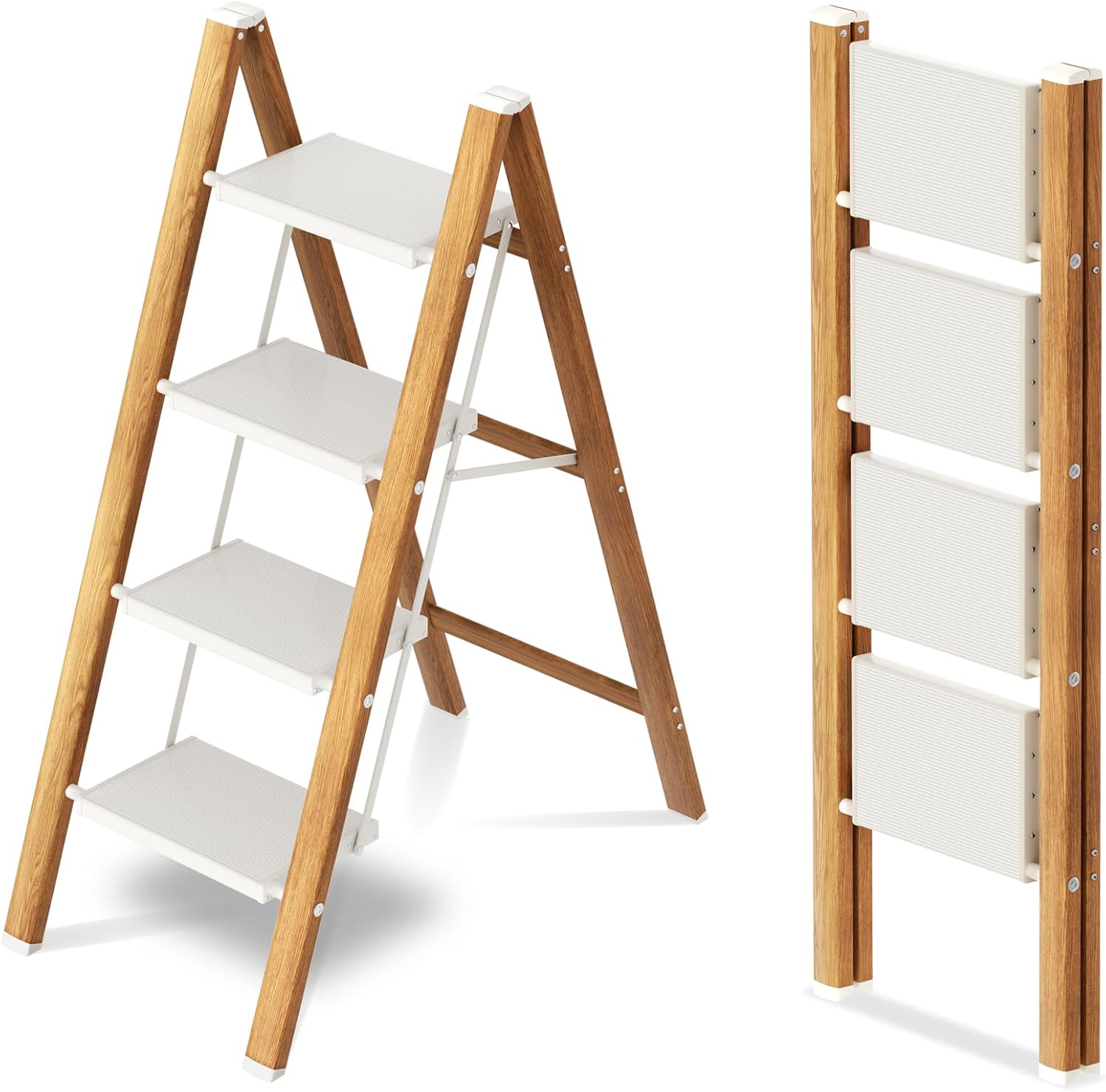 Taranta 4 Step Ladder - Lightweight Folding Step Stool for Home
