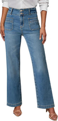 Sidefeel Women's Wide Leg Jeans High Waisted Tummy Control degree