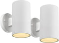 Outdoor Wall Sconce Modern Cylinder Porch Light - 2 Pack