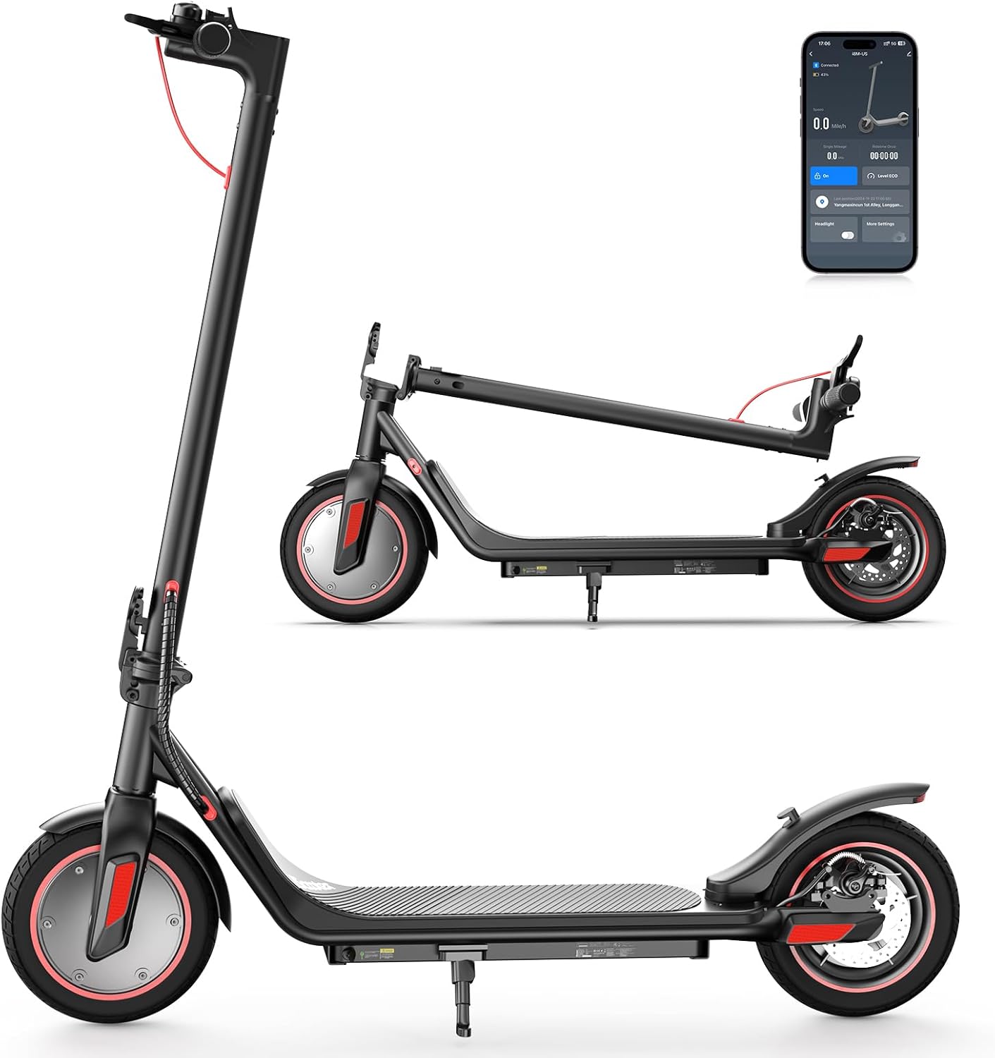 iScooter Electric Scooter with 18 Miles Range and 22 MPH Speed