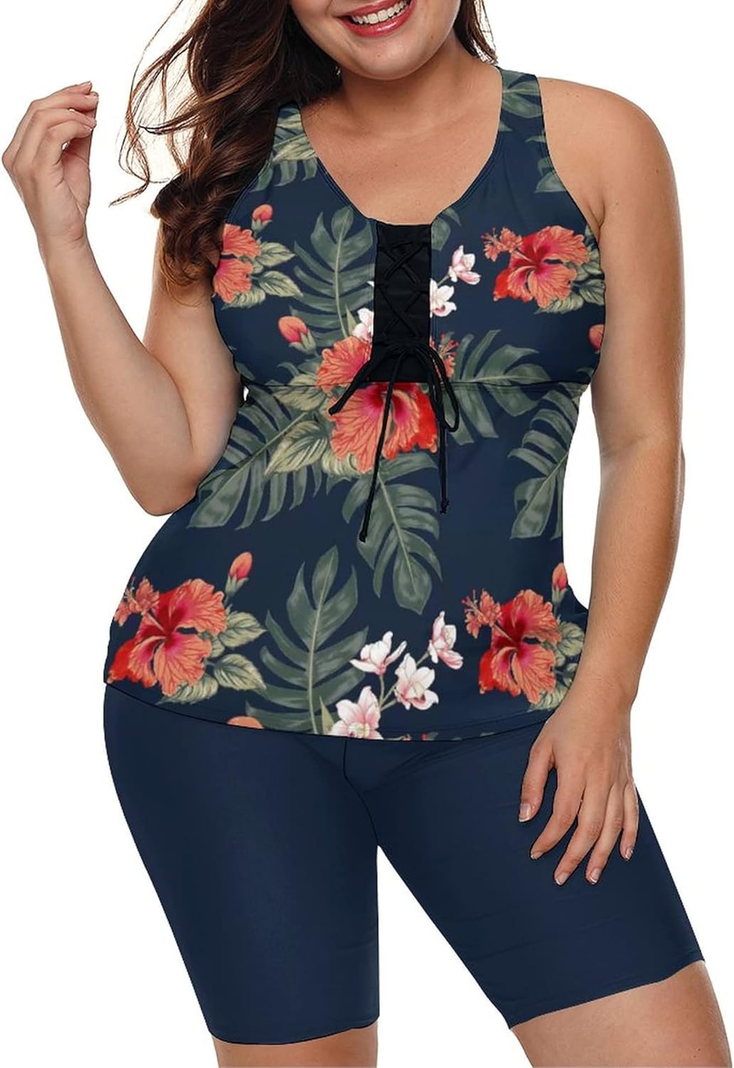 LALAGEN Womens Plus Size Tankini Swimsuits for Active Summer Fun