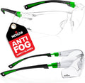 NoCry Safety Glasses Clear Anti Fog Scratch Resistant - 10 Pack