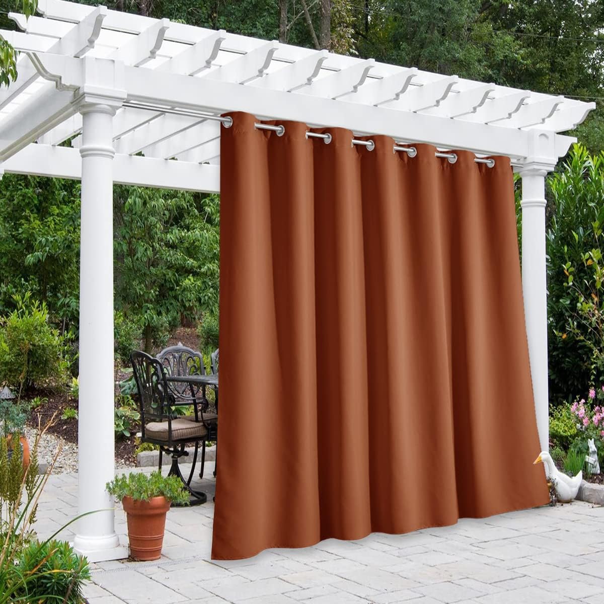 NICETOWN Halloween Outdoor Curtain for Patio Waterproof Use