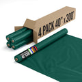 Dark Green Plastic Table Cover Roll 40ft x 300ft - Thick Disposable
