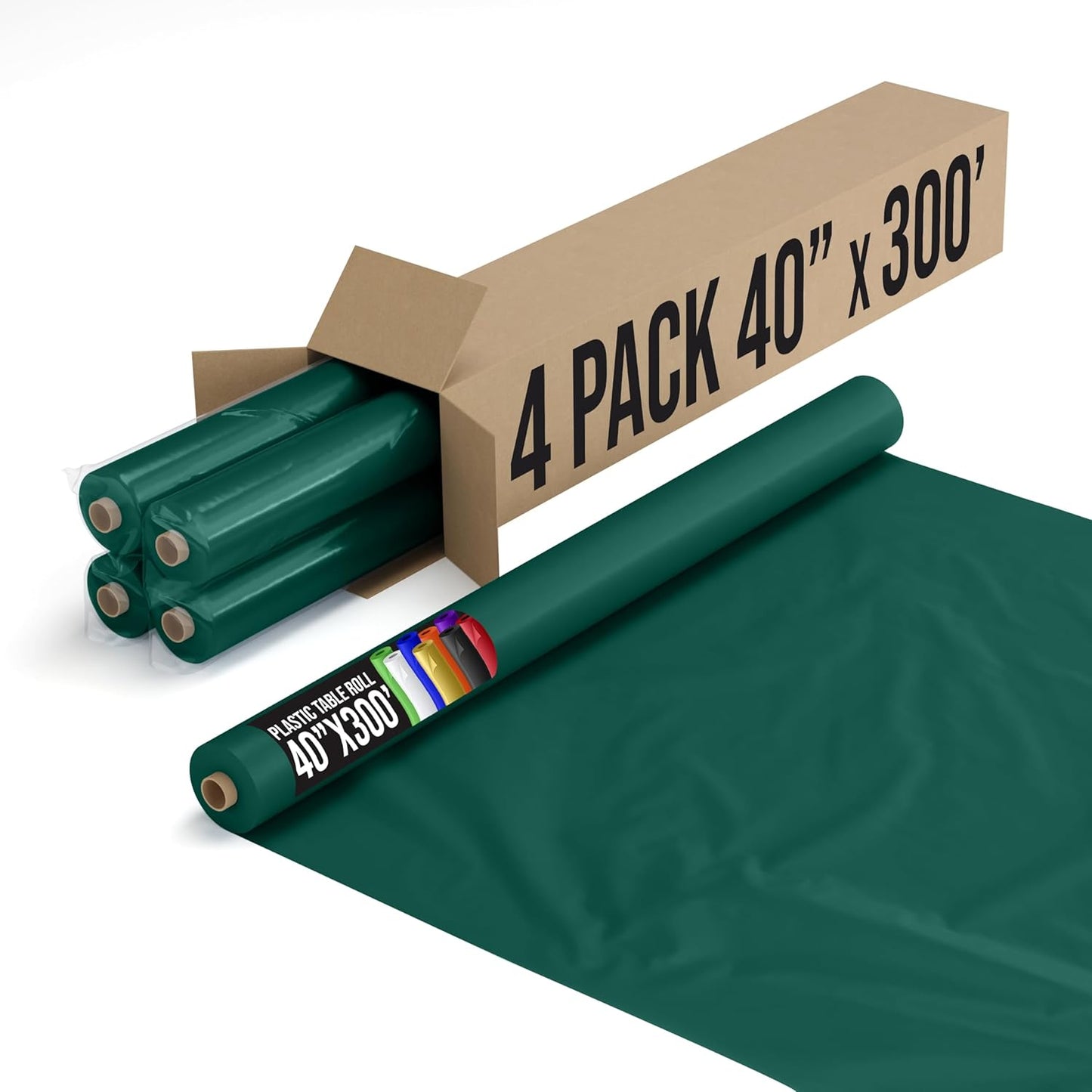 Dark Green Plastic Table Cover Roll for All Your Events