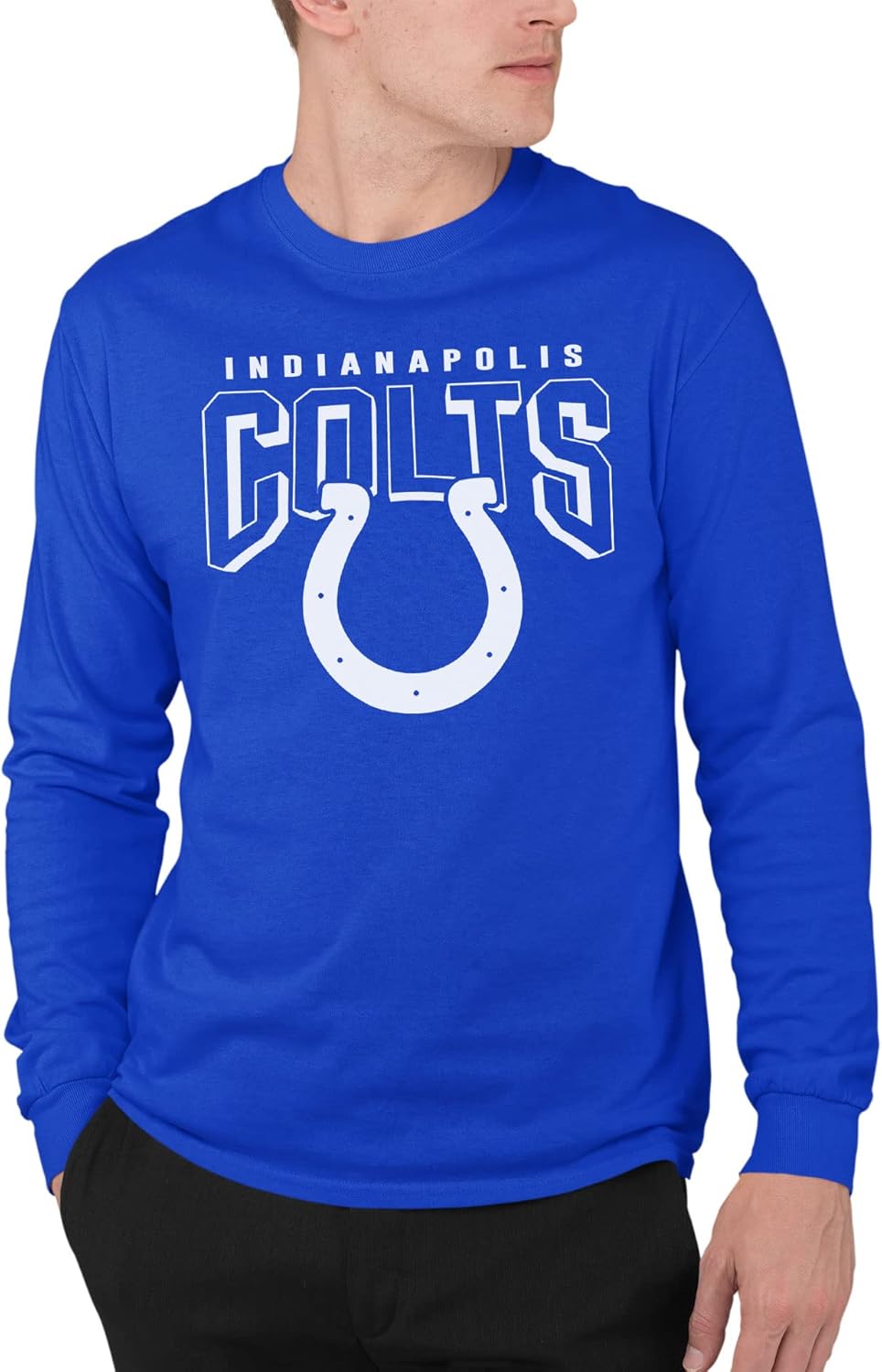 NFL Indianapolis Colts Bold Logo Long Sleeve T-Shirt for Fans