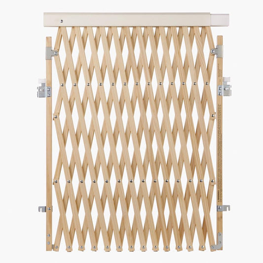 Expandable Wood Baby Gate: Fits 24-60 Doorways, USA-Made, Childproof