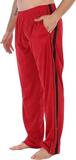 Gioberti Mens Track Running Athletic Pants with Zip Bottoms
