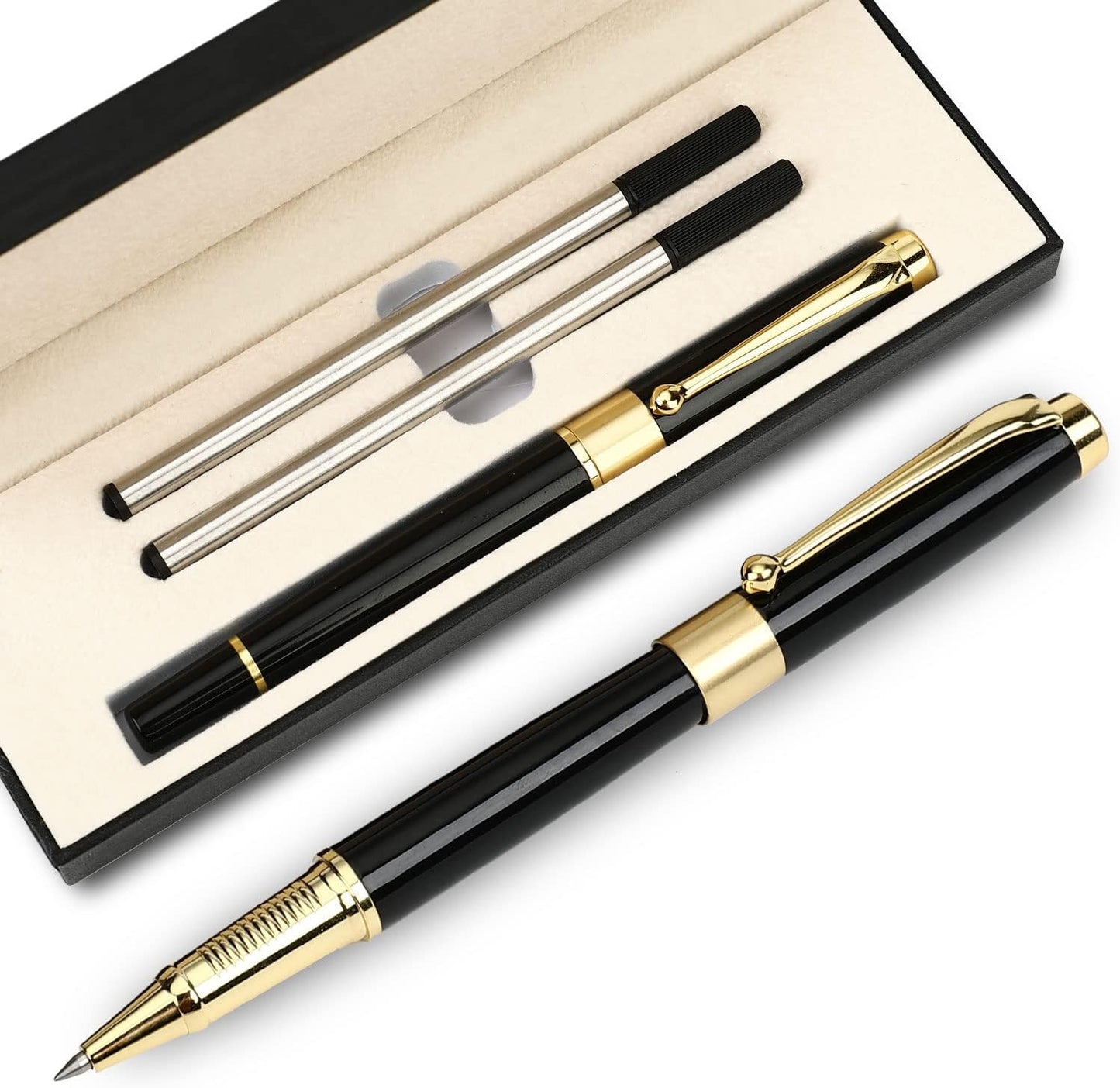 Luxury Black Ballpoint Pen Gift Set - 0.5mm Precision ~
