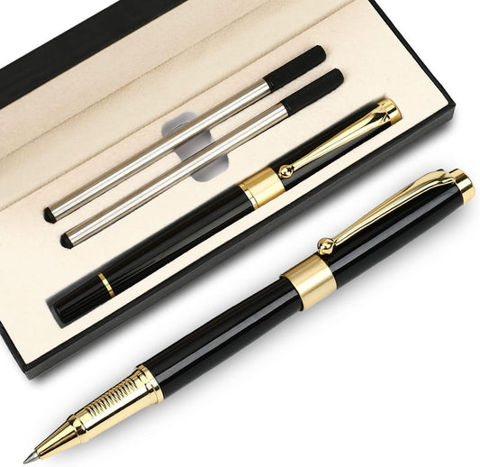 Luxury Black Ballpoint Pen Gift Set - 0.5mm Precision ~