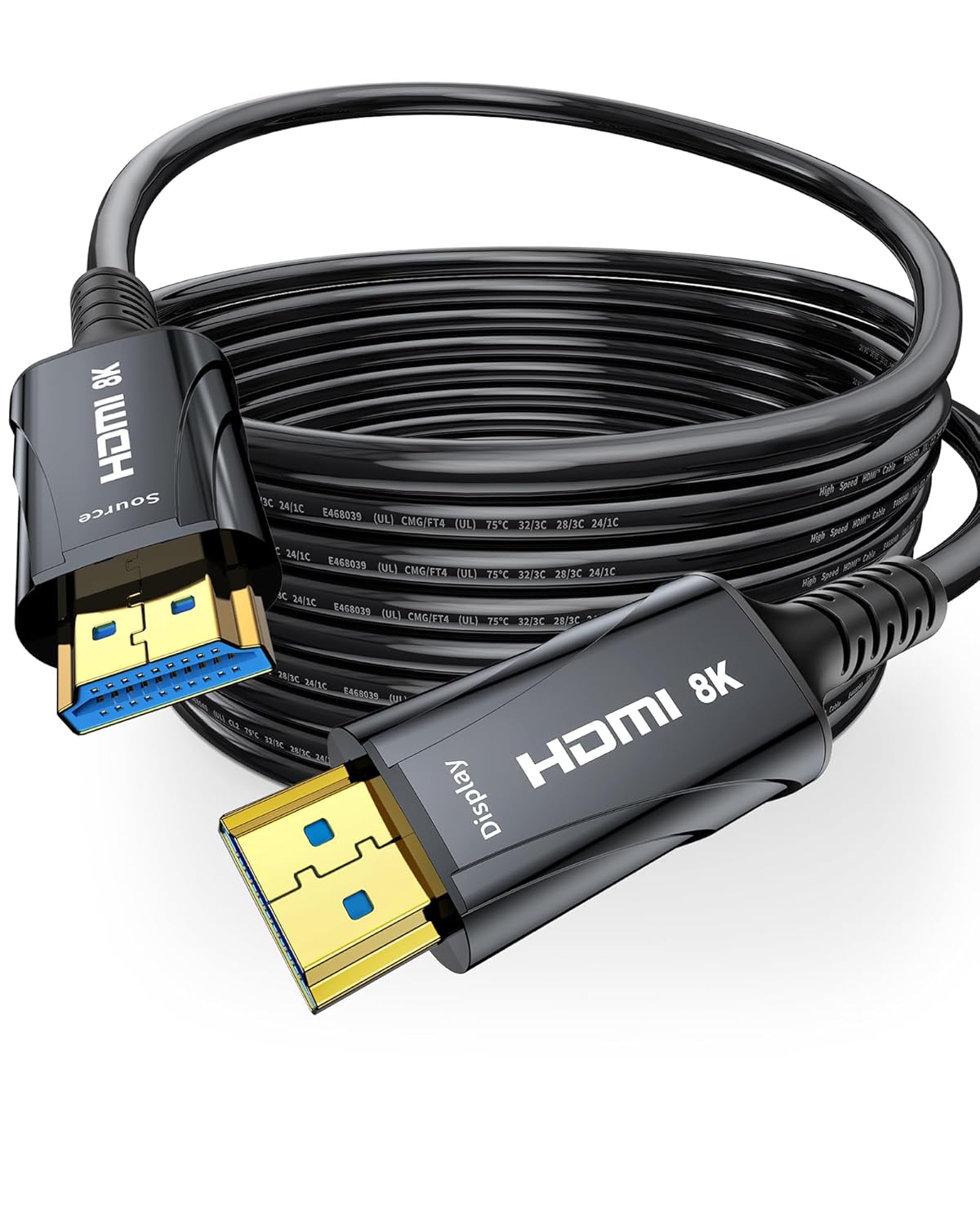 8K Fiber Optic HDMI Cable 85FT - High-Speed 4K 120hz Cord