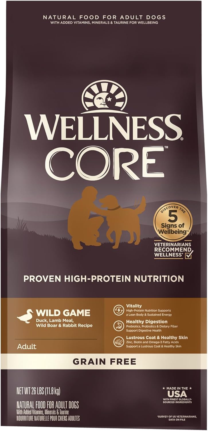 Wellness CORE Dry Dog Food with Wild Game for Optimal Health