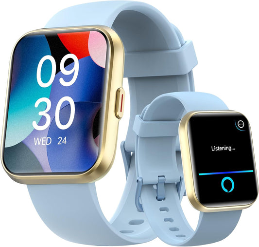 Fitpolo Smart Watch with Alexa, Bluetooth Calls & Health Monitor
