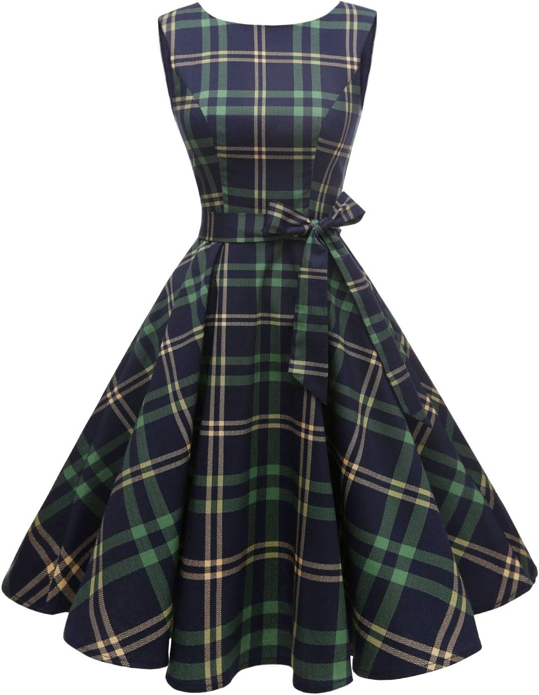 Vintage 1950s Cocktail Dress for Women - Boatneck Sleeveless Style
