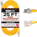 Iron Forge Cable Outdoor Extension Cord 25 Ft - 10 Gauge Heavy Duty