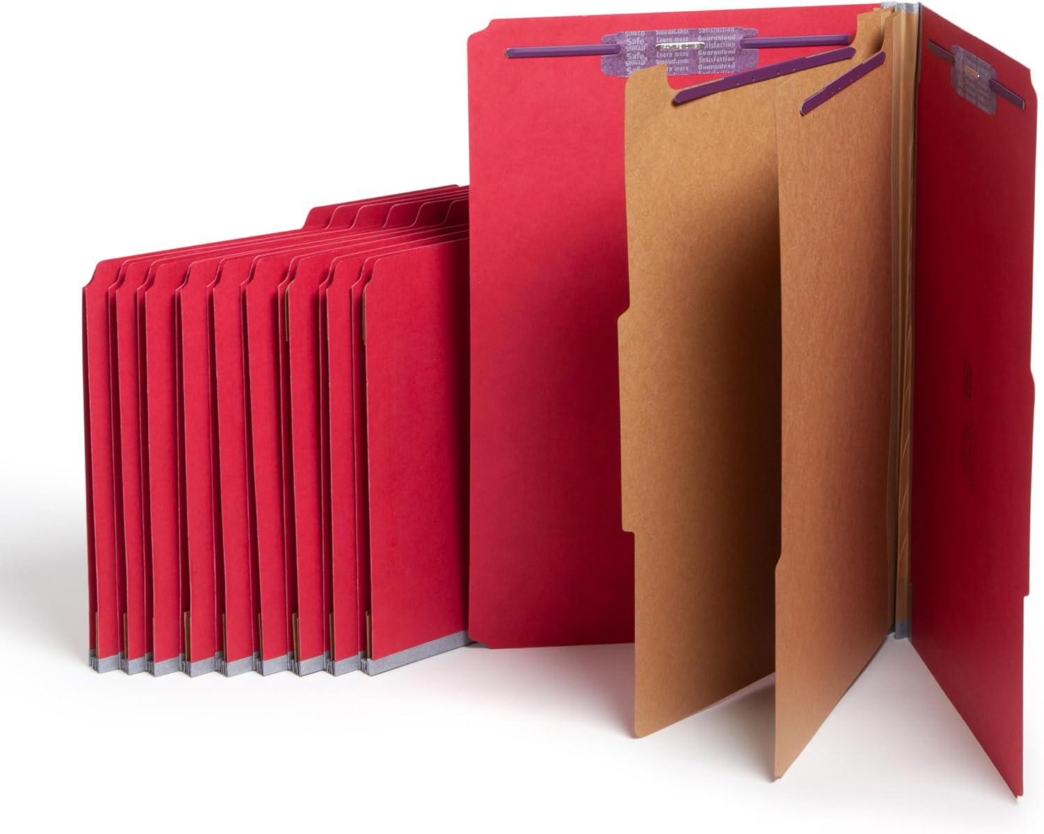 Smead Pressboard Legal Size File Folders with SafeSHIELD Fasteners